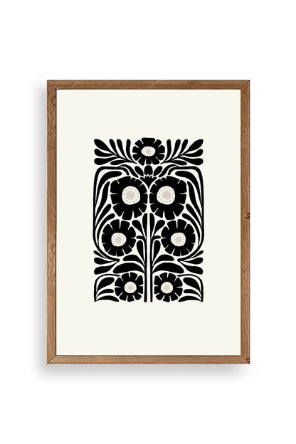 Çiçek Ahşap Çerçeveli Tablo 17 x 23