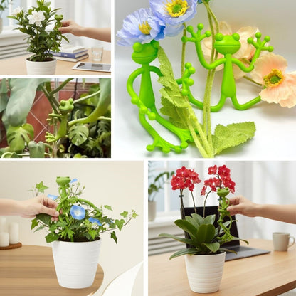 BUFFER® Kurbağa Şeklinde Bitki Sabitleyici – Bahçe ve İç Mekan Bitkileri İçin Dal ve Gövde Destek Aparatı, Çok Amaçlı Bitki Tutucu Klips