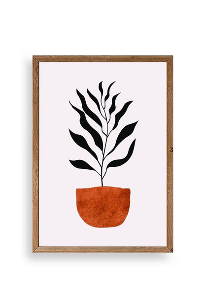 Saksı Ahşap Çerçeveli Tablo 23 x 30