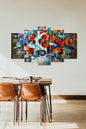 Çiçekler 5 Parçalı Mdf Tablo 60 x 100