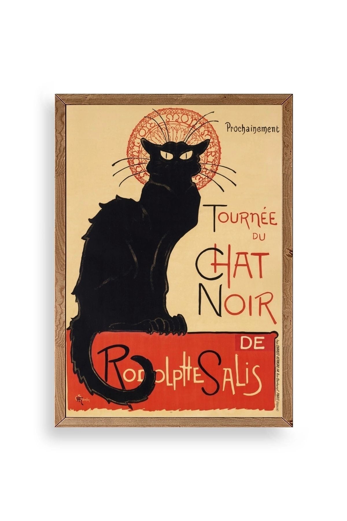 Chat Noir Ahşap Çerçeveli Tablo 30 x 42
