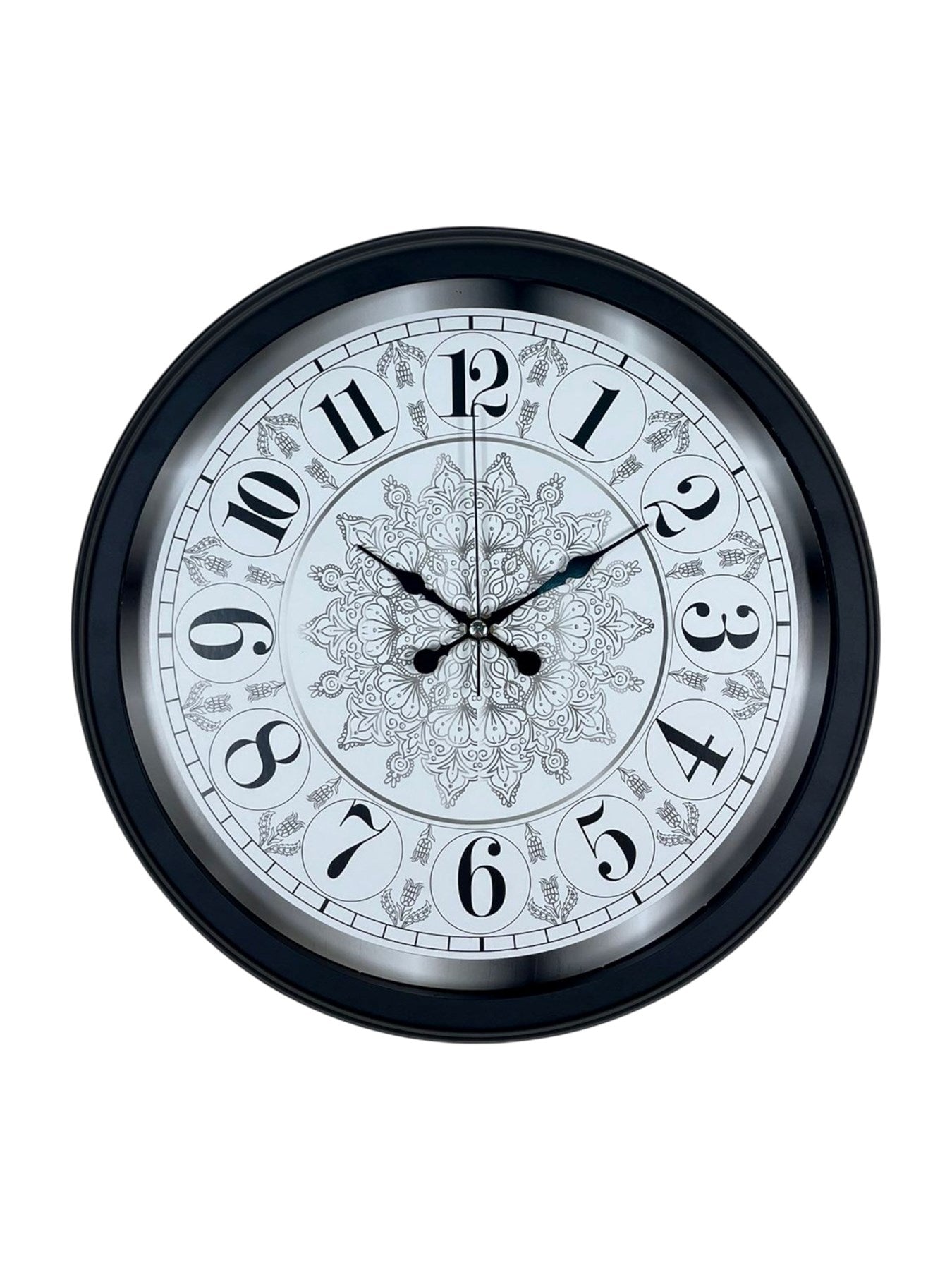 Zentime Şaheser Tasarım Zarif Desenli 40 cm Metal Duvar Saati
