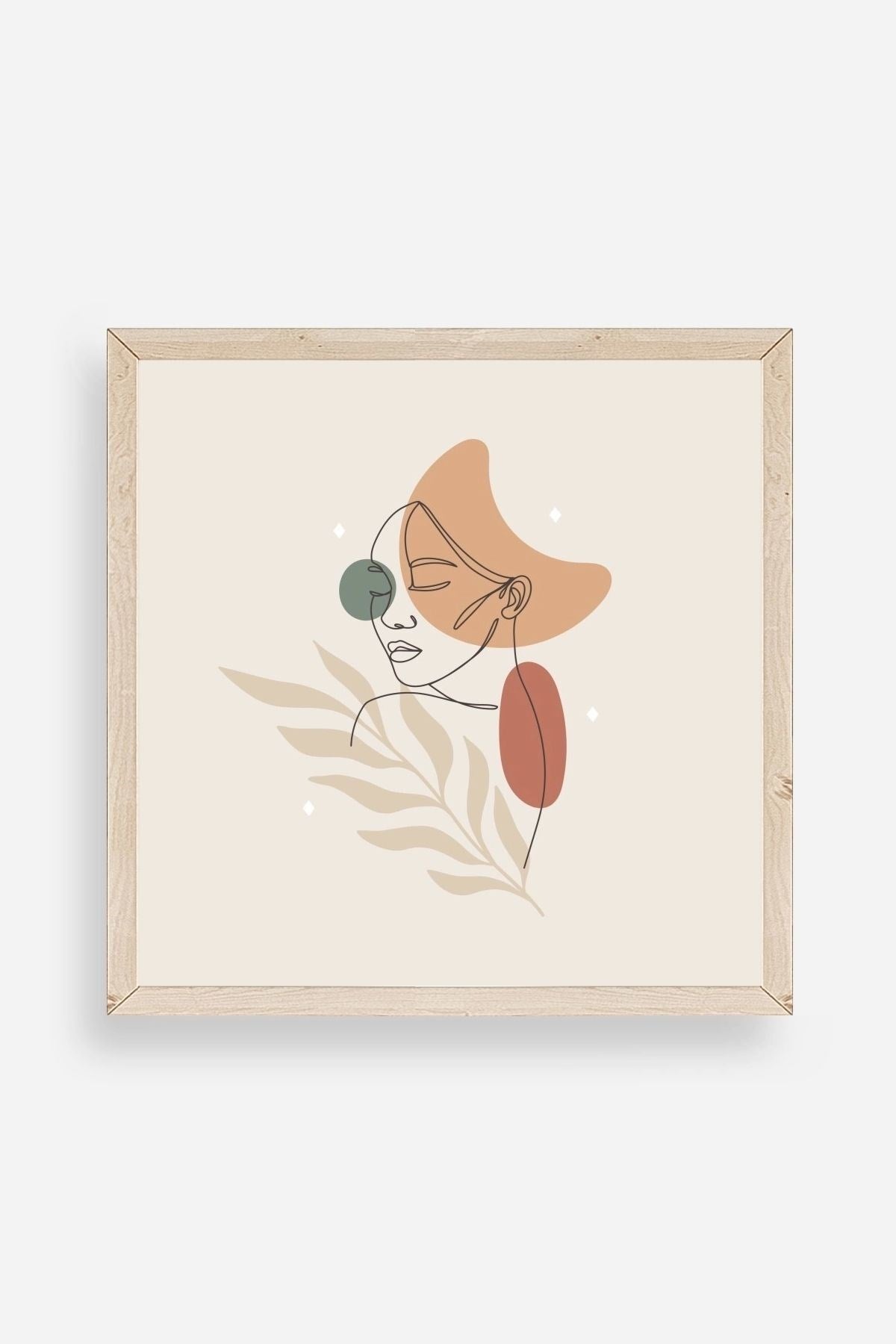 Modern Ahşap Çerçeveli Tablo 50 x 50