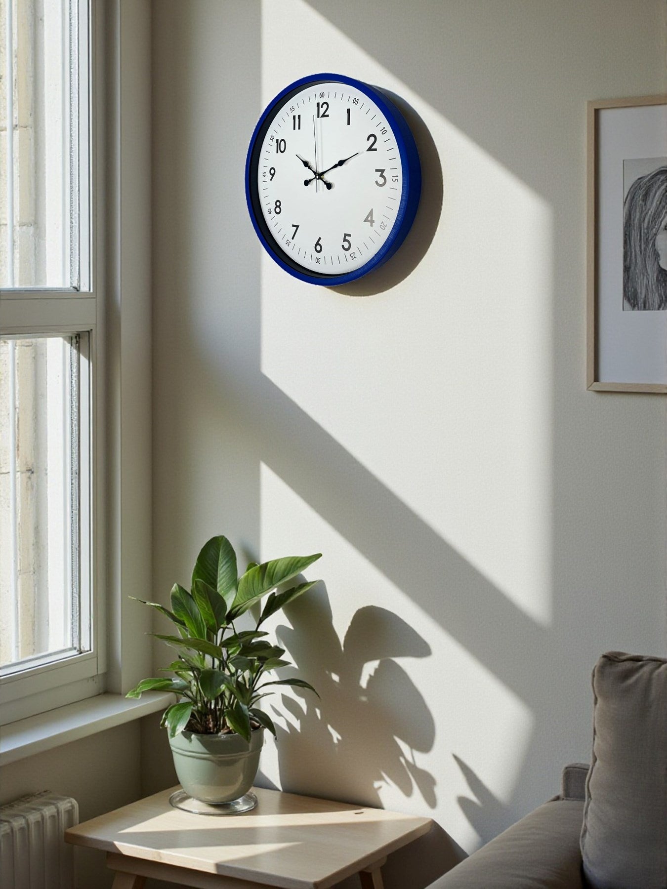 Zentime 36 Cm Lacivert Dekoratif Duvar Saati