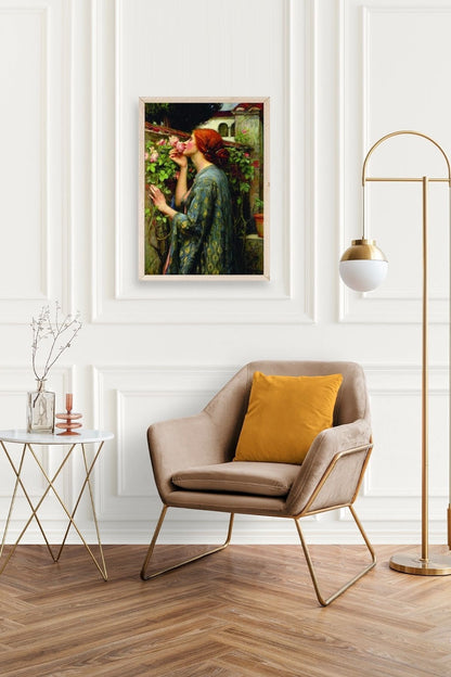 Kadın Ahşap Çerçeveli Tablo 30 x 42