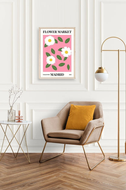 Çiçek Ahşap Çerçeveli Tablo 30 x 42