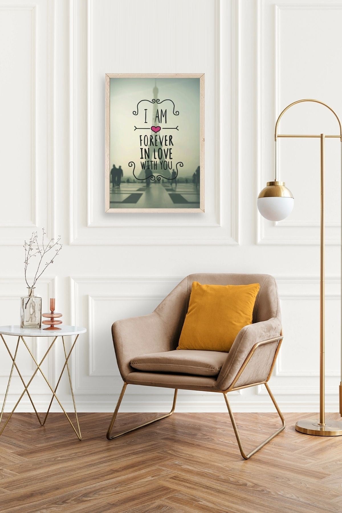 Motto Ahşap Çerçeveli Tablo 30 x 42