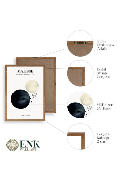Matisse Üçlü Ahşap Çerçeveli Tablo 30 x 40