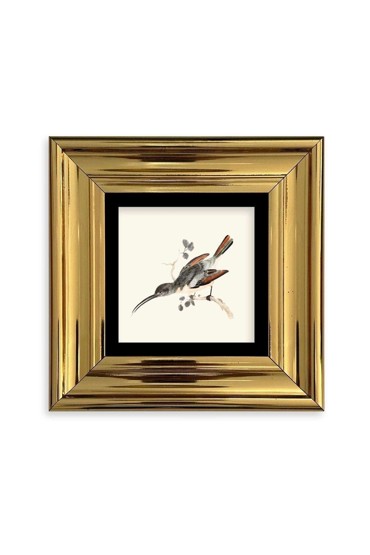 Uzun Gaga Çerçeveli Taş Tablo 20 cm