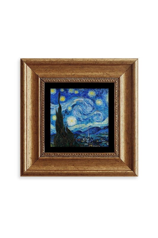 Van Gogh Çerçeveli Taş Tablo 20 cm