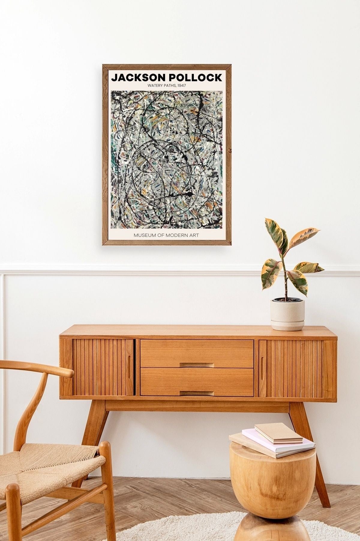 Jackson Polloc Ahşap Çerçeveli Tablo 50 x 70