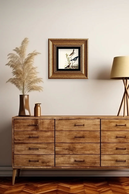 Daldaki Kuşlar Çerçeveli Taş Tablo 20 cm