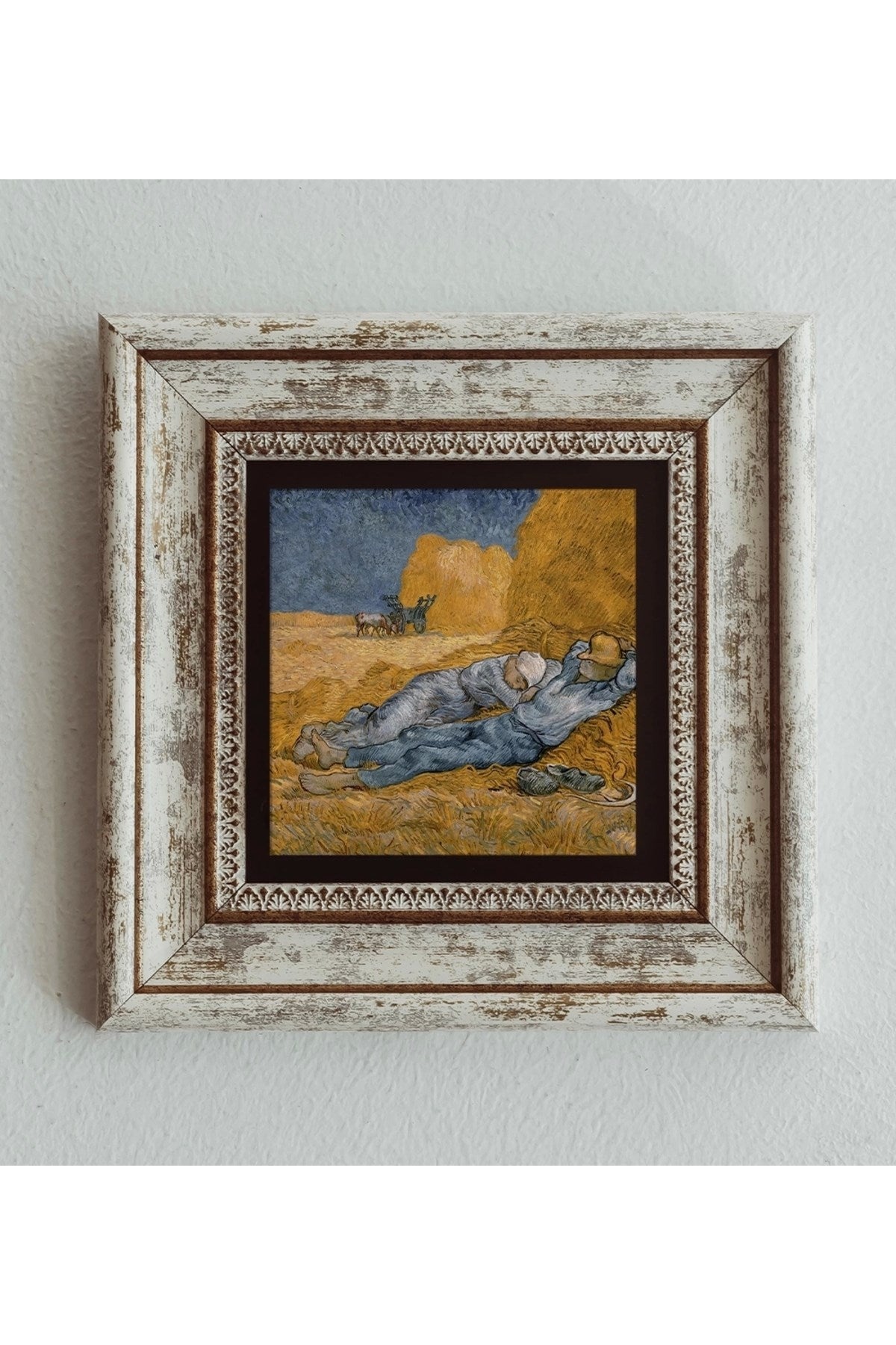 Vincent Van Gogh Çerçeveli Taş Tablo , Çerçeveli Taş Duvar Dekoru 20 cm