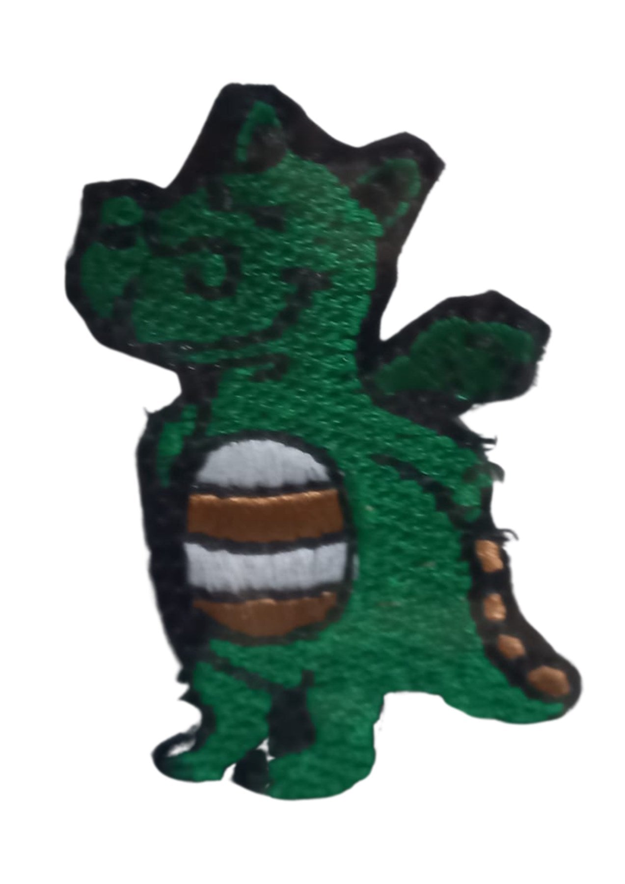 Aplike Ütü İle Yapışan Dinazor Yeşil Arma 2,5x4 cm