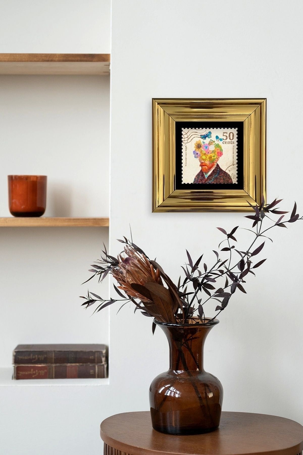 Van Gogh Çerçeveli Taş Tablo 20 cm