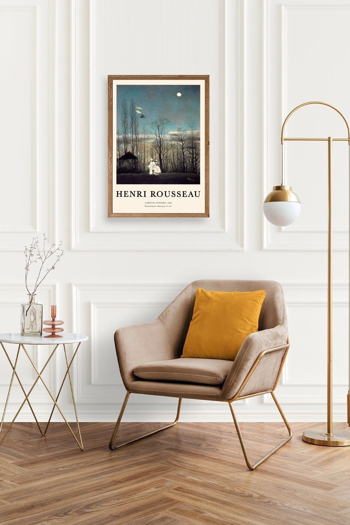 Henri Rousseau Ahşap Çerçeveli Tablo 23 x 30