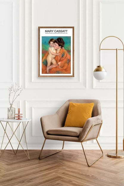 Mary Cassatt Ahşap Çerçeveli Tablo 30 x 42