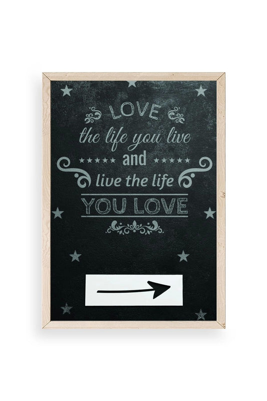 Motto Ahşap Çerçeveli Tablo 50 x 70