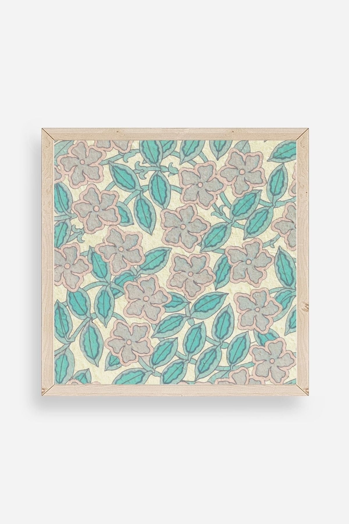 Çiçek Ahşap Çerçeveli Tablo 50 x 50