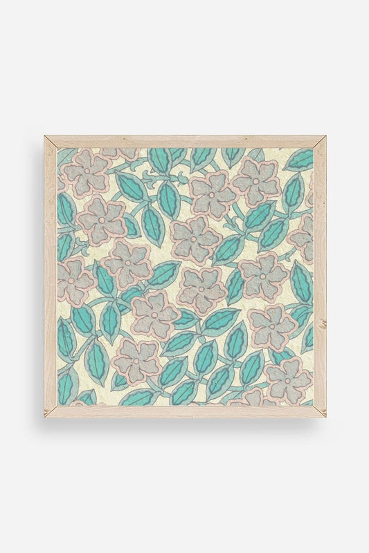 Çiçek Ahşap Çerçeveli Tablo 50 x 50