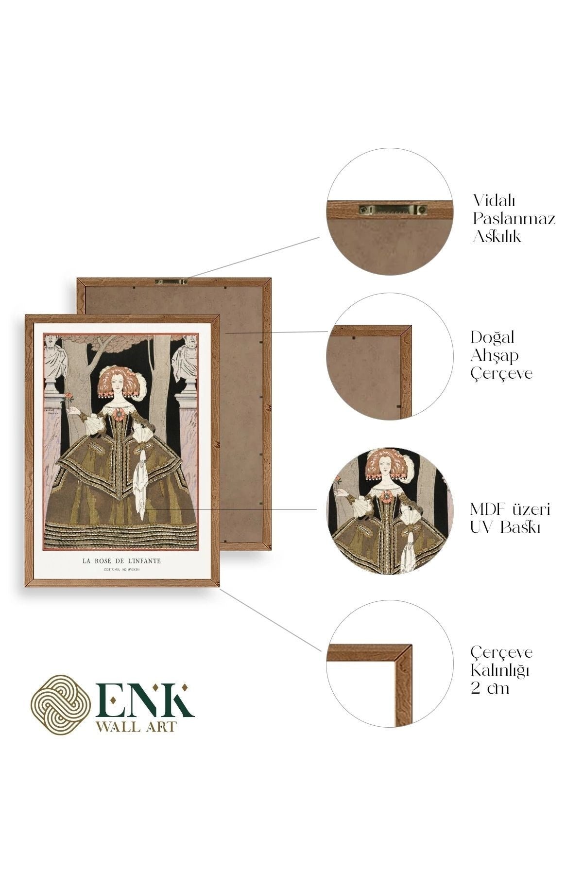 Costume de Worth Ahşap Çerçeveli Tablo 23 x 30