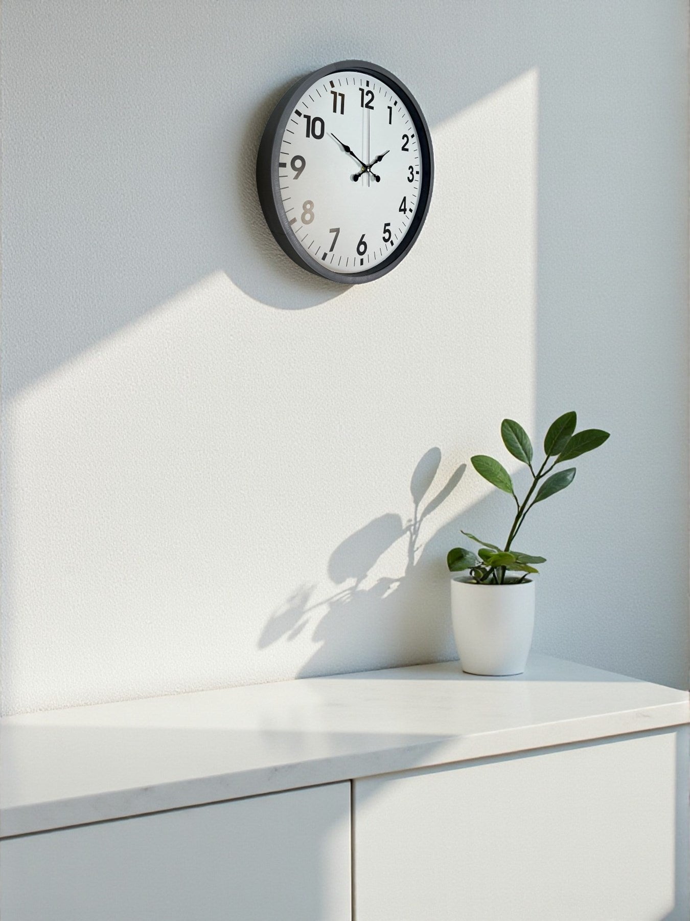 Zentime 36 Cm Gri Dekoratif Duvar Saati