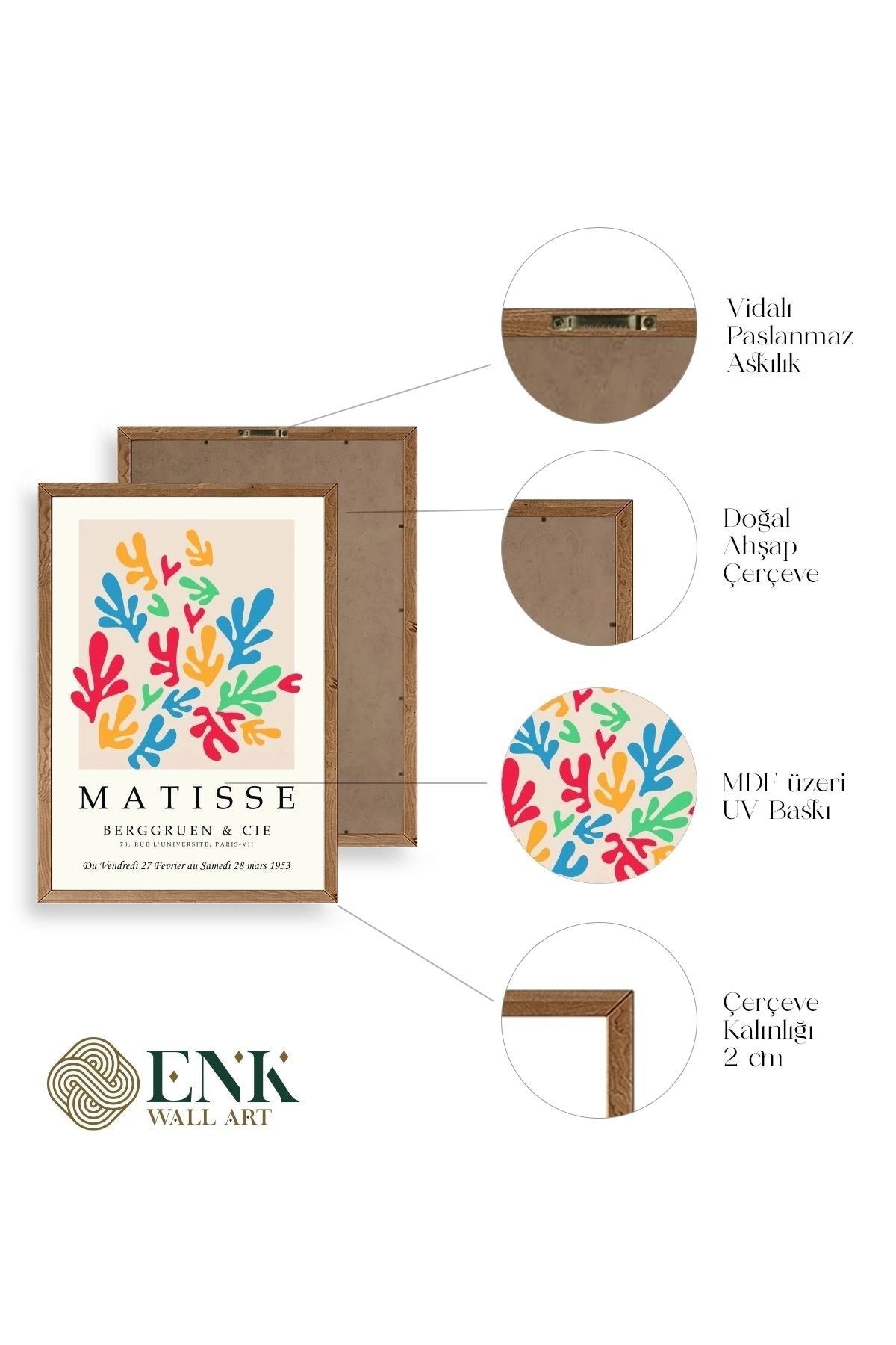 Fransız Ahşap Çerçeveli Tablo 30 x 42