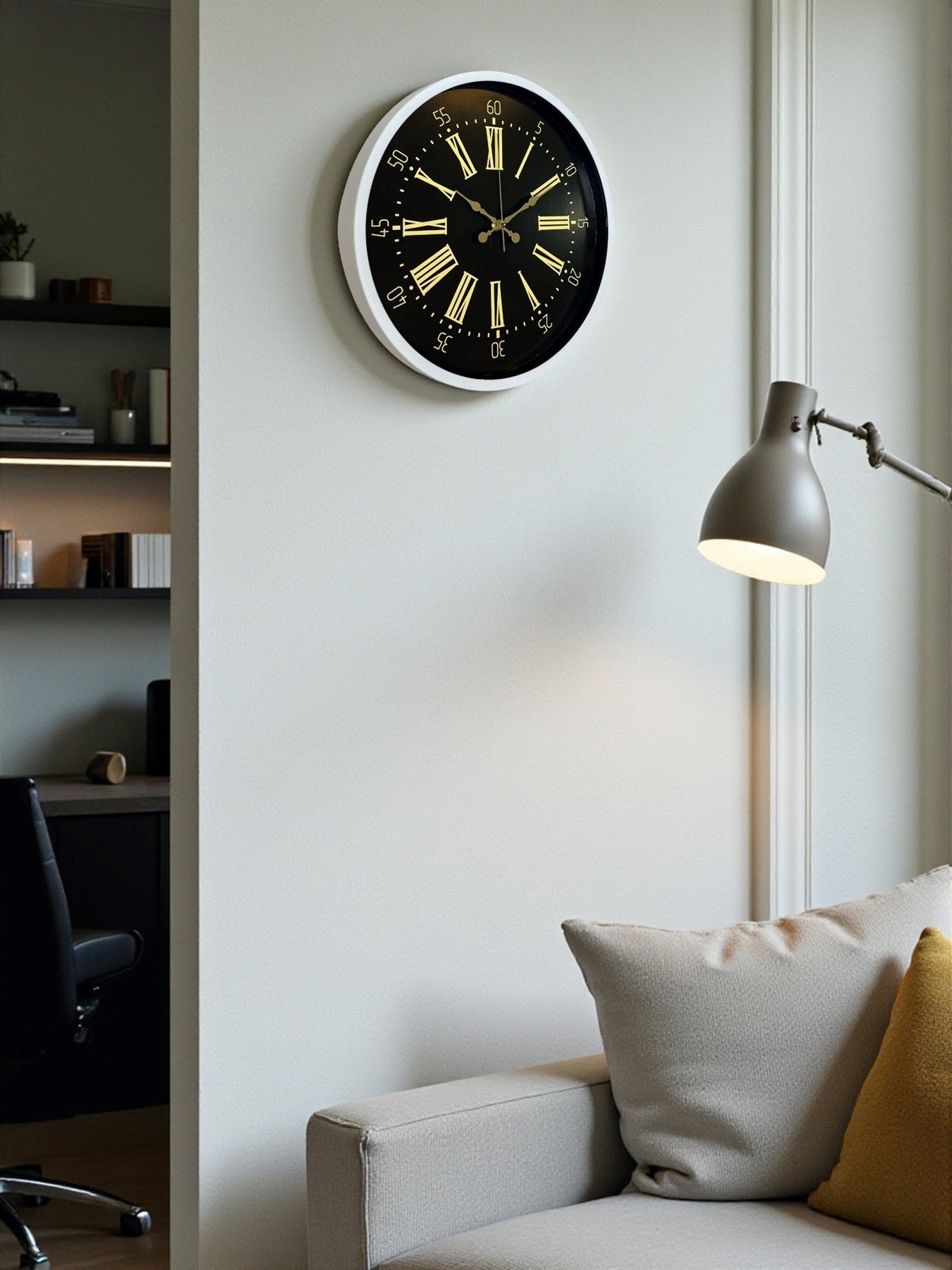 Zentime 36 Cm Beyaz Dekoratif Duvar Saati