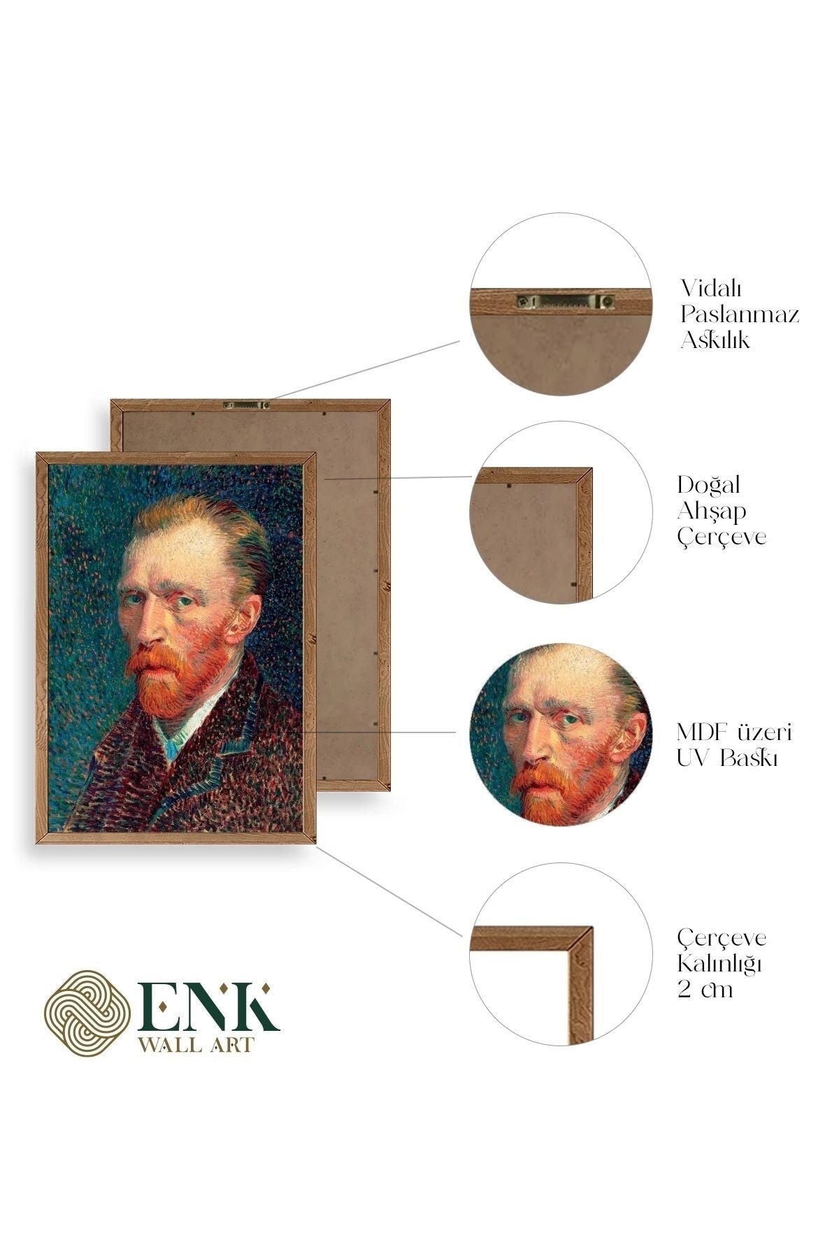 Van Gogh Ahşap Çerçeveli Tablo 17 x 23