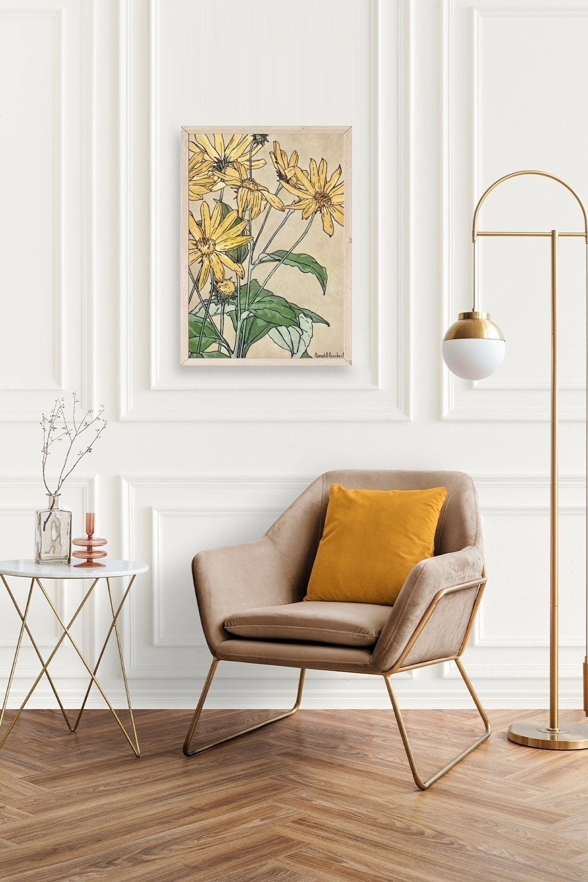 Hannah Borger Ahşap Çerçeveli Tablo 23 x 30