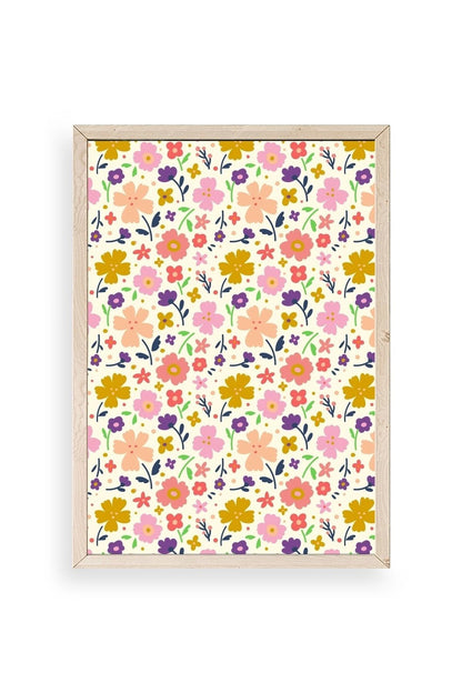 Çiçek Ahşap Çerçeveli Tablo 50 x 70