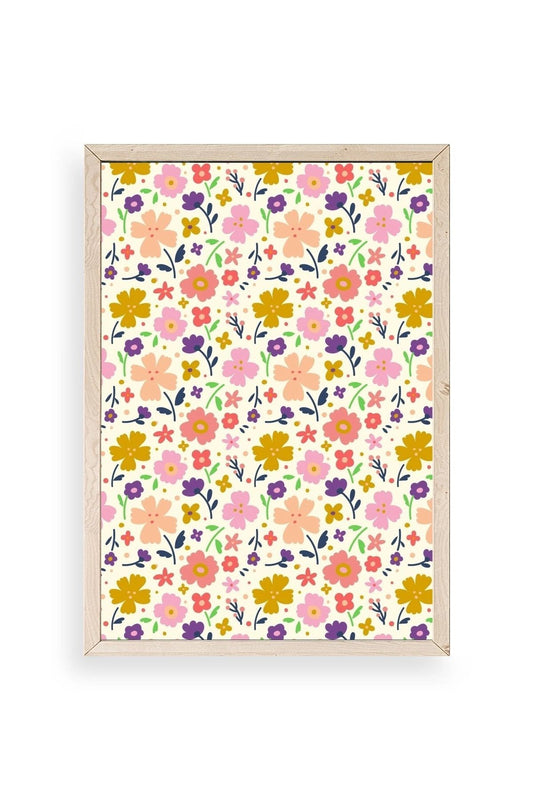 Çiçek Ahşap Çerçeveli Tablo 50 x 70