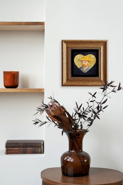 Van Gogh Çerçeveli Taş Tablo 20 cm