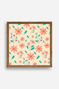 Çiçek Ahşap Çerçeveli Tablo 23 x 23