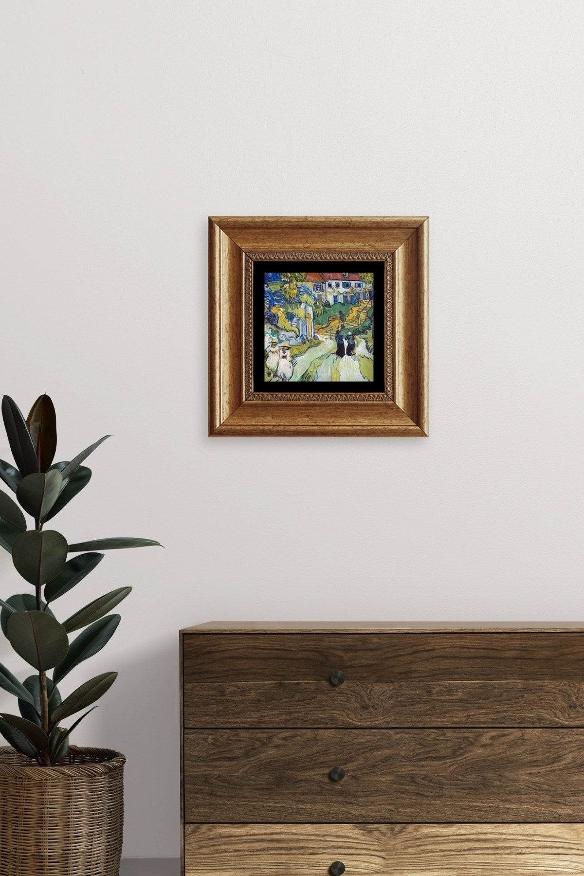 Van Gogh Çerçeveli Taş Tablo 20 cm