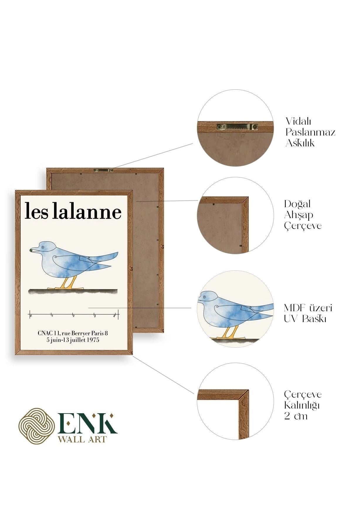 Les Lalanne Ahşap Çerçeveli Tablo 17 x 23