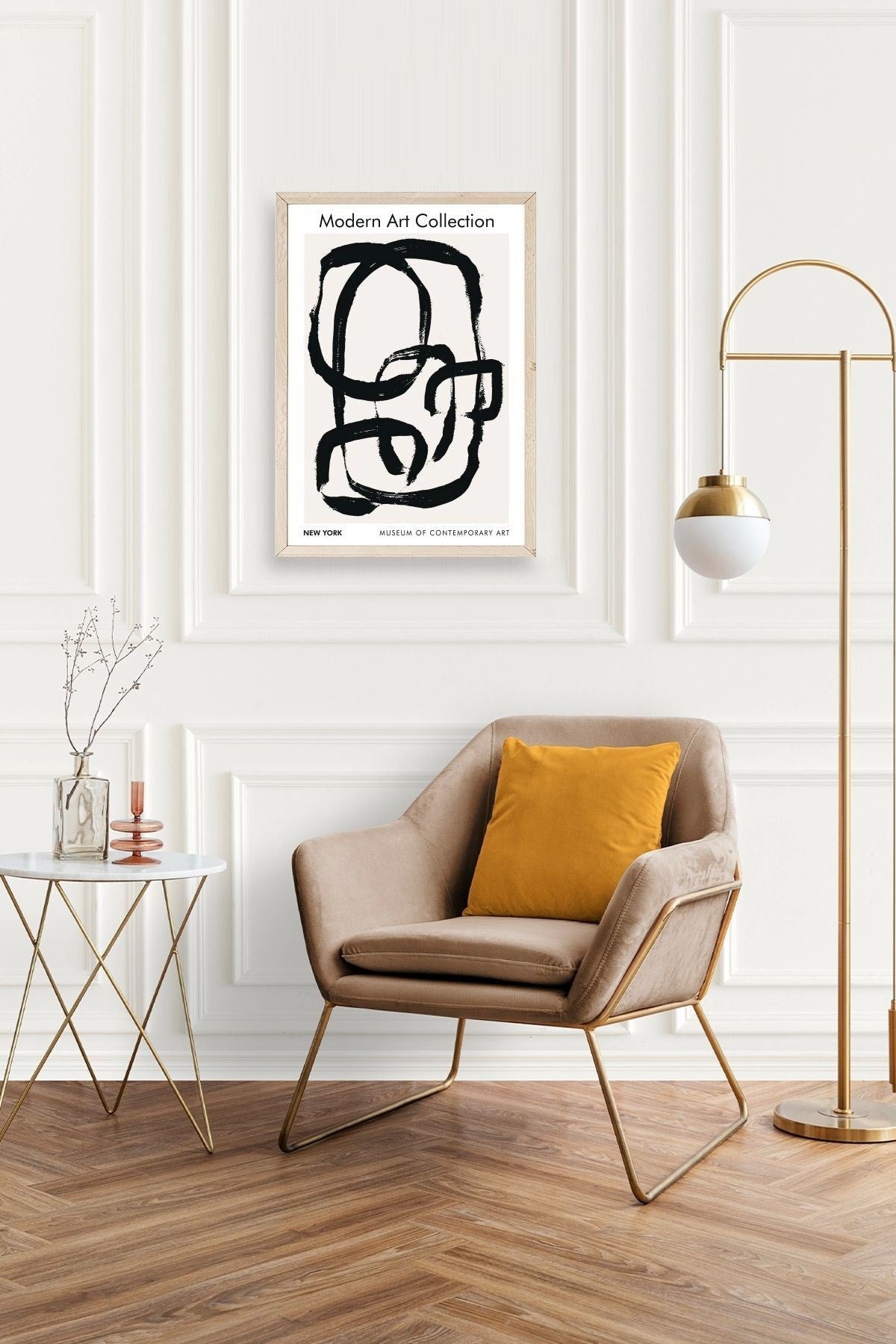 Modern Ahşap Çerçeveli Tablo 23 x 30