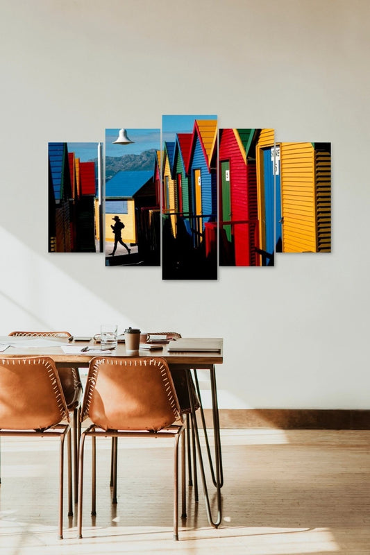 Manzara Evler 5 Parçalı Mdf Tablo 60 x 100