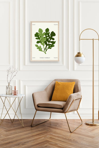 Yaprak Ahşap Çerçeveli Tablo 50 x 70