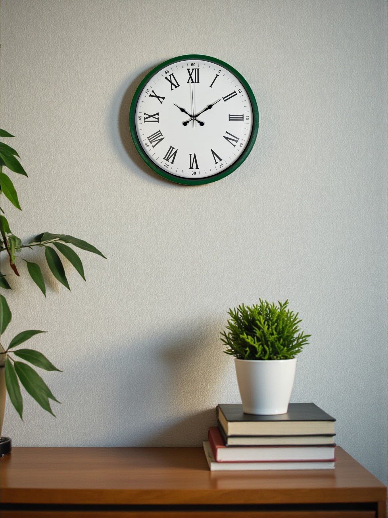 Zentime 36 Cm Yeşil Dekoratif Duvar Saati