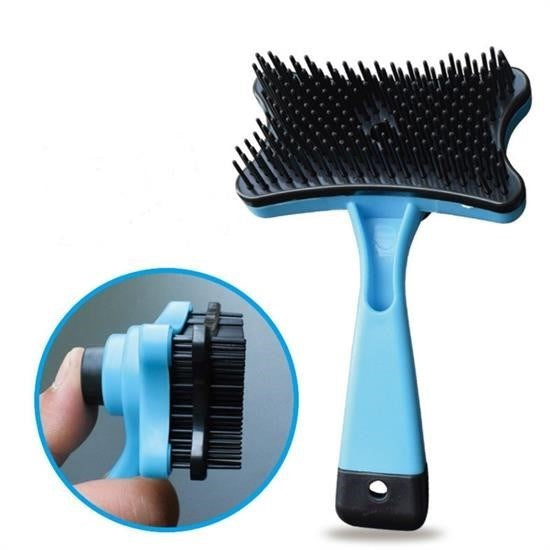 BUFFER® Evcil Hayvan Kedi Köpek Tüy Toplayıcı Otomatik Tuşlu Pet Tarak