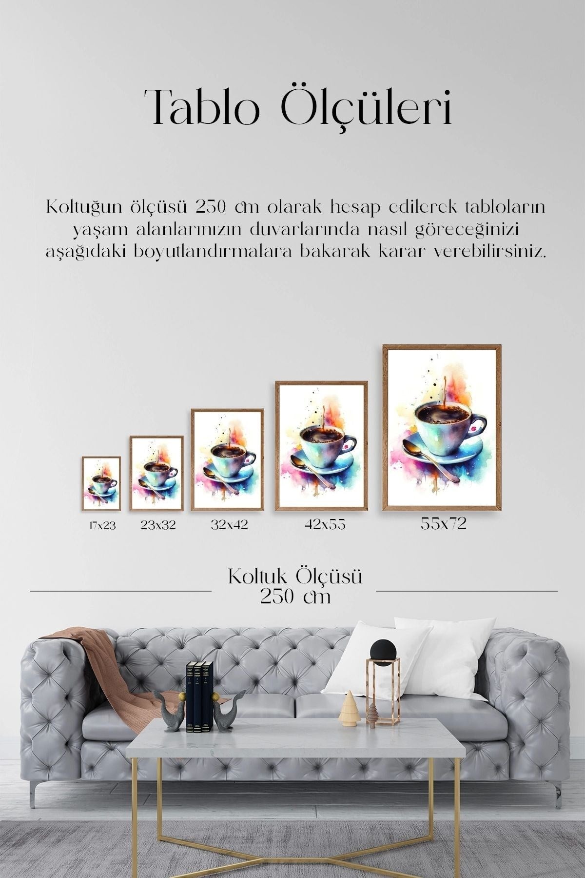 Kahve Ahşap Çerçeveli Tablo 23 x 30