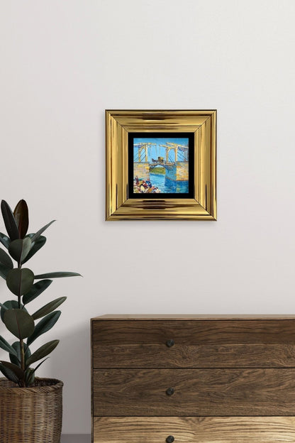 Köprü Çerçeveli Taş Tablo 20 cm