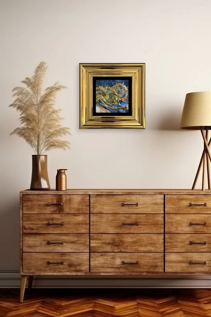 Van Gogh Çerçeveli Taş Tablo 20 cm