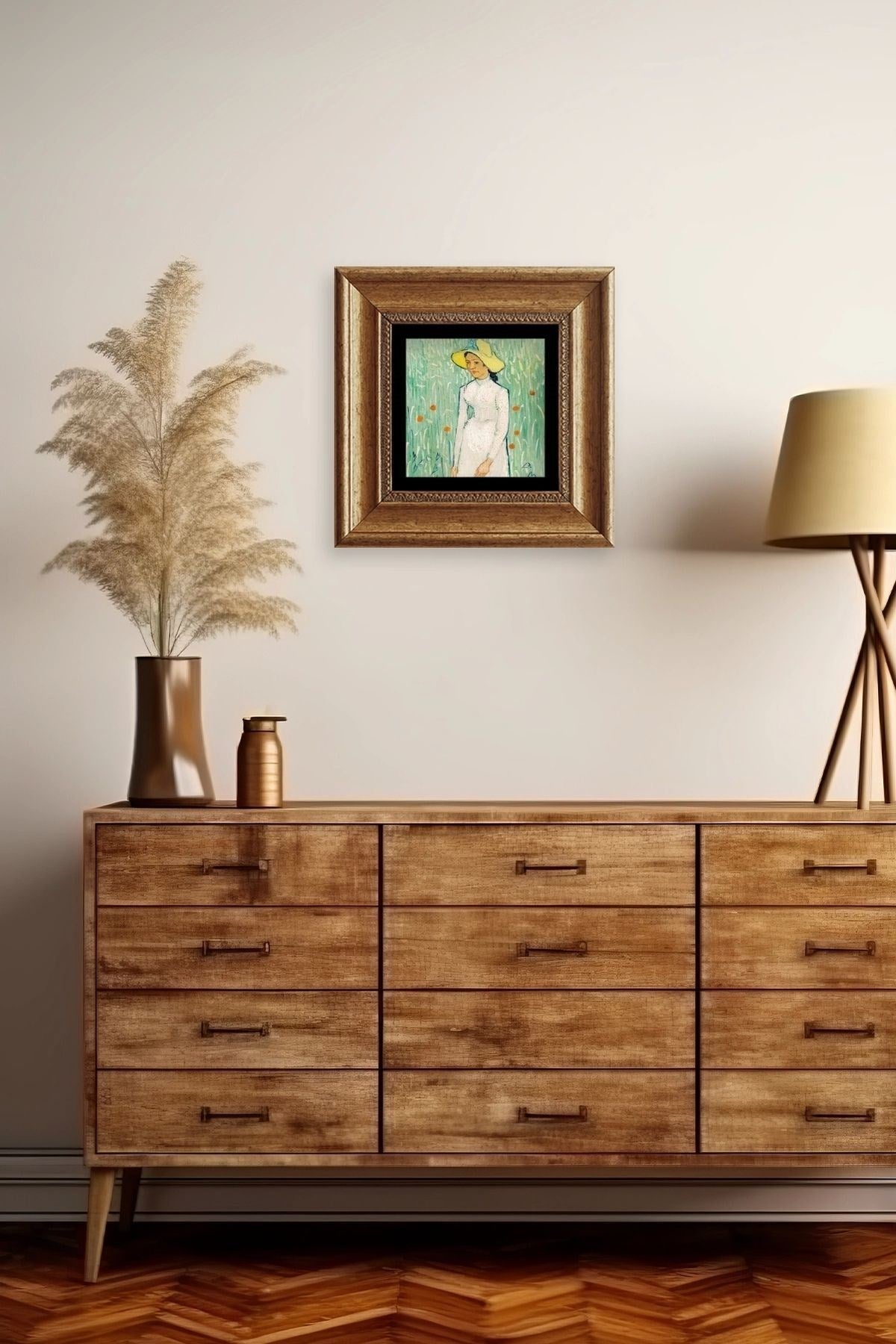 Van Gogh Çerçeveli Taş Tablo 20 cm