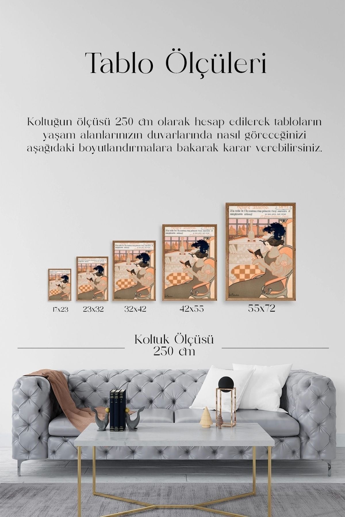 De Feure Ahşap Çerçeveli Tablo 17 x 23