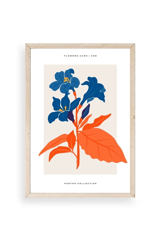 Çiçekler Ahşap Çerçeveli Tablo 17 x 23