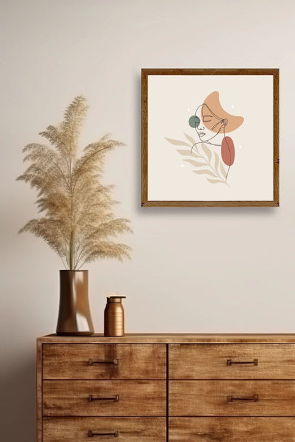 Modern Ahşap Çerçeveli Tablo 42 x 42