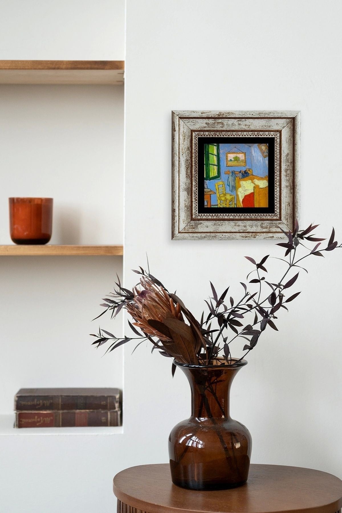 Van Gogh Çerçeveli Taş Tablo 20 cm