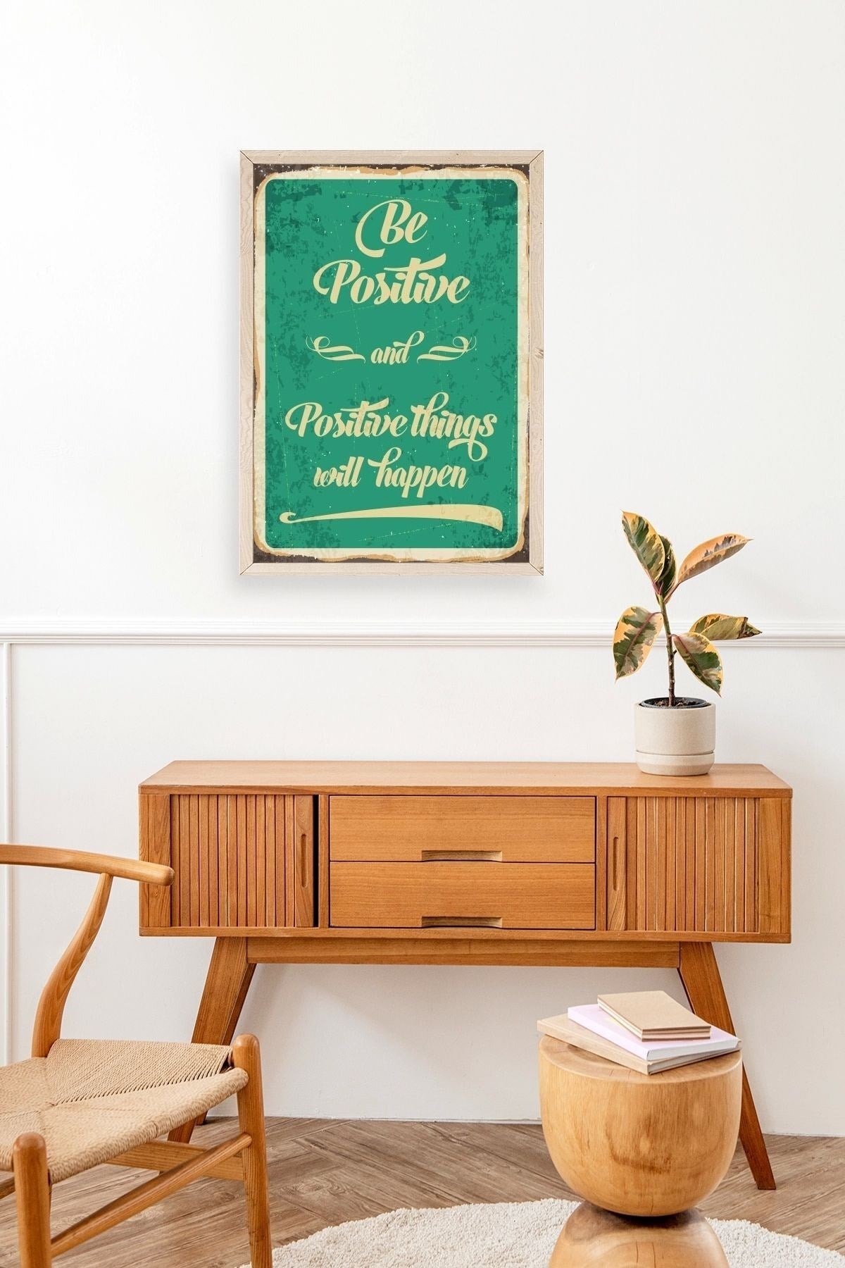 Motto Ahşap Çerçeveli Tablo 23 x 30